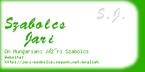 szabolcs jari business card